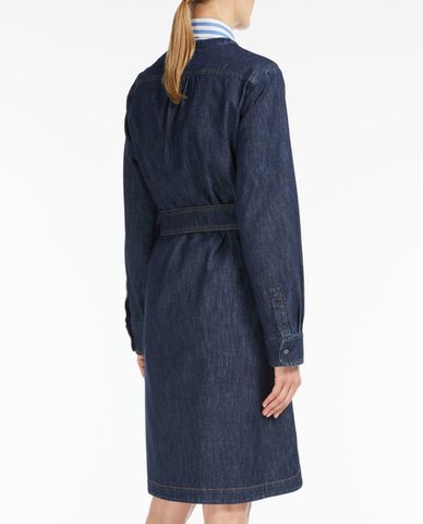  WEEKEND MAX MARA - Đầm mini denim tay dài phối thắt lưng thời trang 