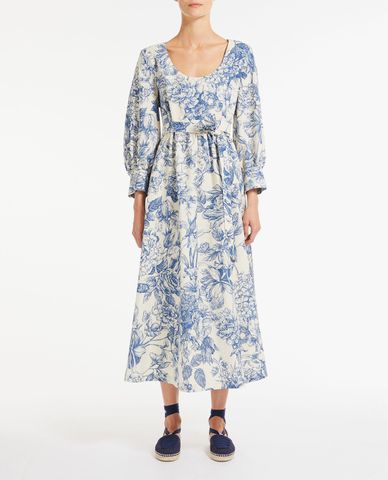  WEEKEND MAX MARA - Đầm midi tay dài cổ U phom suông Alba 