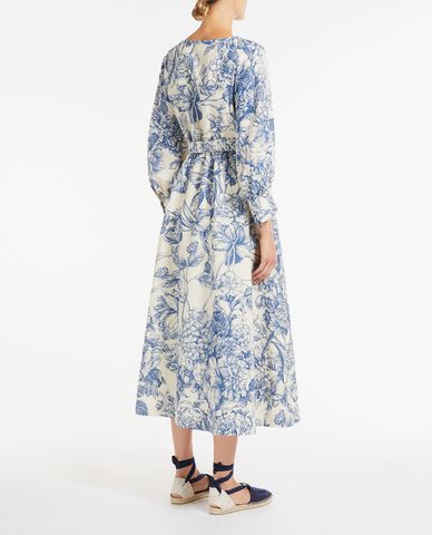 WEEKEND MAX MARA - Đầm midi tay dài cổ U phom suông Alba 
