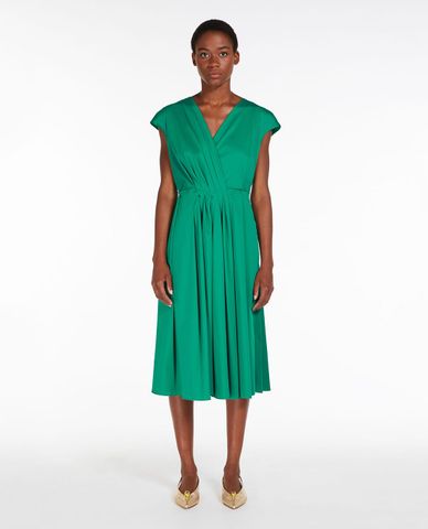  WEEKEND MAX MARA - Đầm xếp li tay ngắn cổ V Vertice 