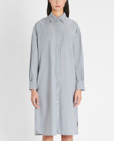  WEEKEND MAX MARA - Đầm midi sơ mi tay dài Plain Weave Woollen 