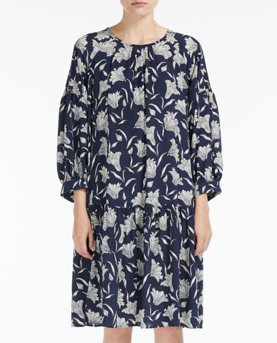  WEEKEND MAX MARA - Đầm mini phom suông tay dài Silk Crepe De Chine 