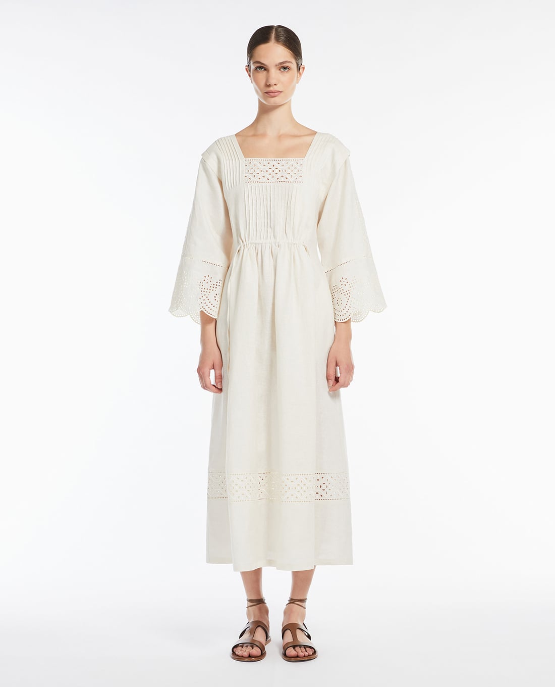 WEEKEND MAX MARA - Đầm midi cổ vuông tay dài Luglio