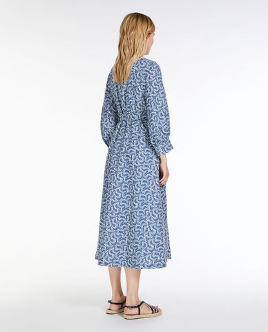 WEEKEND MAX MARA - Đầm xếp li midi  cổ vuông tay dài Madison 