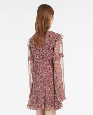  WEEKEND MAX MARA - Đầm xếp li mini phối hoa nhí Cardato 