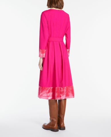  WEEKEND MAX MARA - Đầm midi tay dài cổ tròn xếp ly Suez 