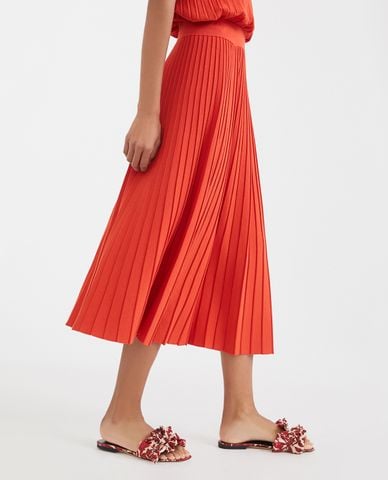  WEEKEND MAX MARA - Chân váy midi xếp li Nichel 