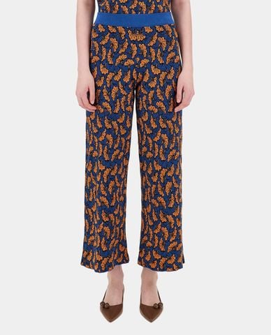  WEEKEND MAX MARA - Quần nữ ống rộng Jacquard Yarn 