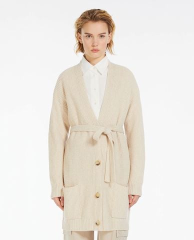  WEEKEND MAX MARA - Áo khoác cardigan dáng dài cổ V tay dài Baiocco 