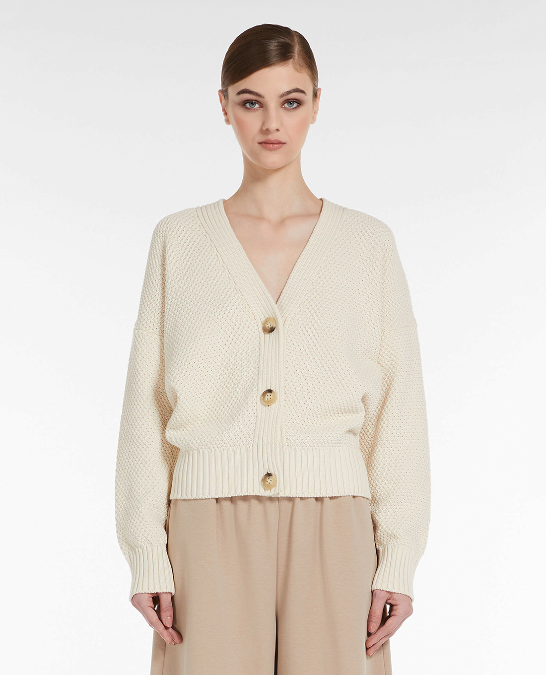 WEEKEND MAX MARA - Áo khoác cardigan nữ cổ V tay dài Wales