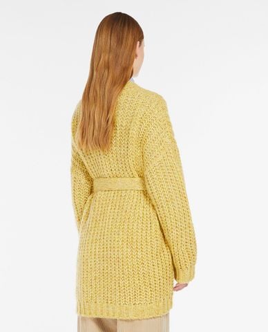  WEEKEND MAX MARA - Áo khoác nữ dệt kim dáng dài phối dây buộc Josef 