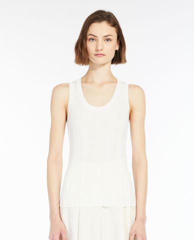  WEEKEND MAX MARA - Áo ba lỗ nữ cổ tròn phom ôm Ceylon 