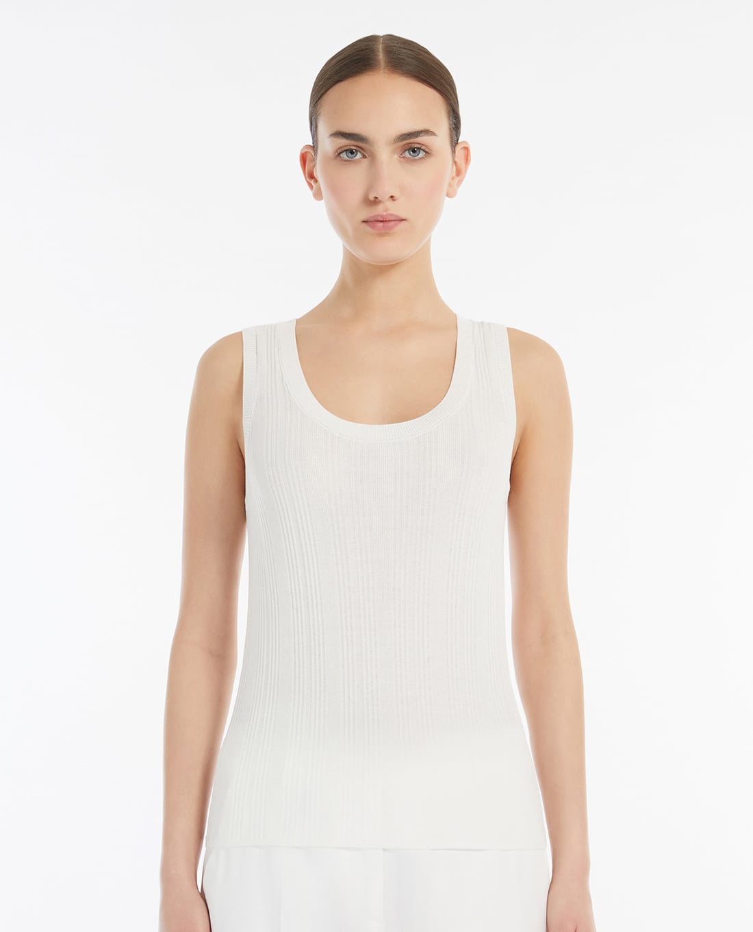 WEEKEND MAX MARA - Áo ba lỗ nữ cổ tròn phom ôm Ceylon