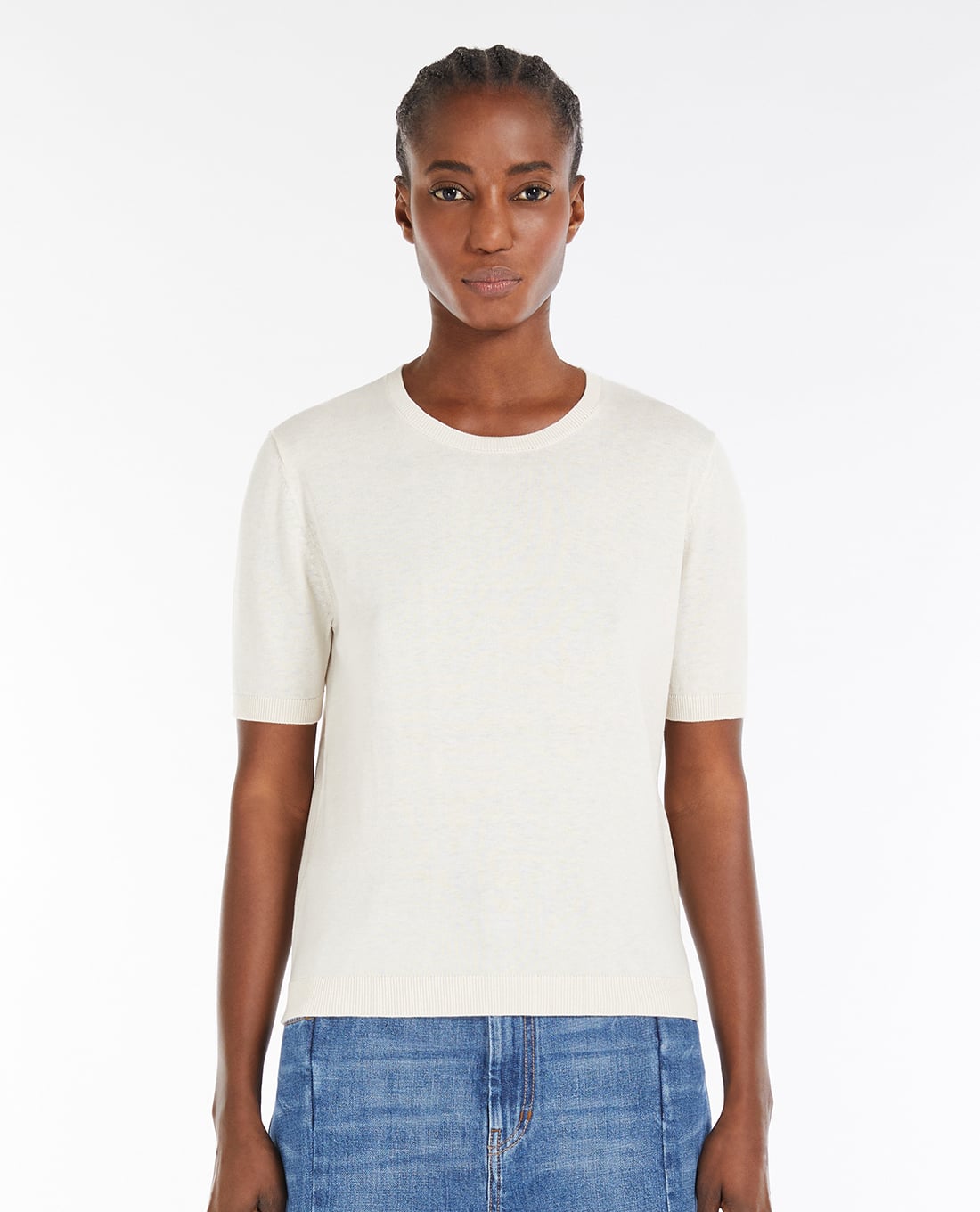 WEEKEND MAX MARA - Áo thun nữ cổ tròn tay ngắn Zibetto