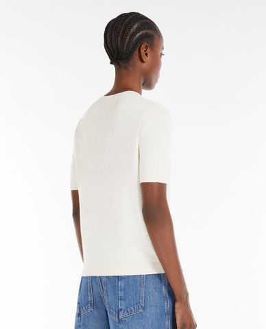  WEEKEND MAX MARA - Áo thun nữ cổ tròn tay ngắn Zibetto 