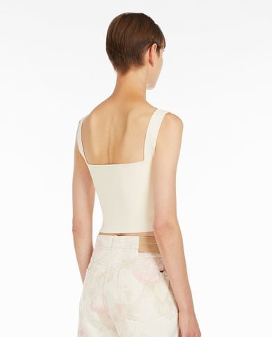  WEEKEND MAX MARA - Áo hai dây croptop cổ vuông phom ôm Tresa 