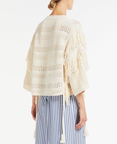  WEEKEND MAX MARA - Áo choàng poncho nữ cổ V tay lỡ phom suông Nigella 