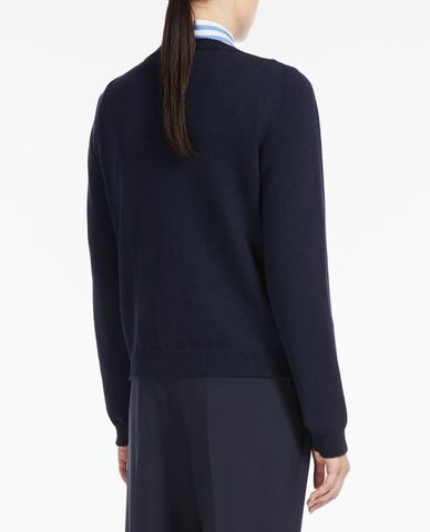  WEEKEND MAX MARA - Áo sweater nữ cổ tròn dài tay Cotton Blend Cordonnet 