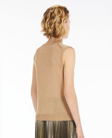  WEEKEND MAX MARA - Áo khoác gilet dệt kim cổ cao Rodesia 