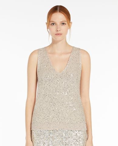  WEEKEND MAX MARA - Áo sát nách nữ cổ V phom suông Columba 