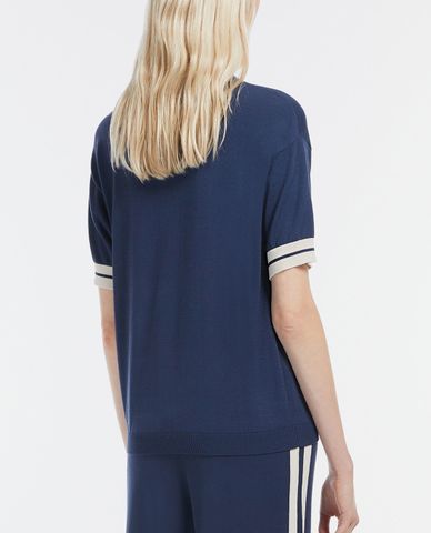  WEEKEND MAX MARA - Áo thun nữ dệt kim tay ngắn Gara 