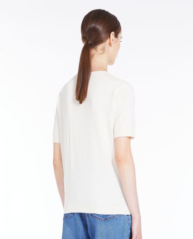  WEEKEND MAX MARA - Áo dệt kim nữ cổ tròn tay ngắn Agro 