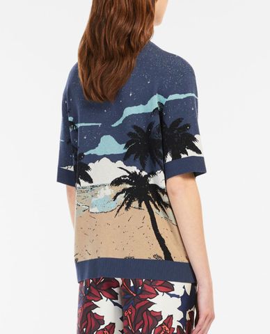  WEEKEND MAX MARA - Áo thun nữ ngắn tay cổ tròn phom suông Vosci 