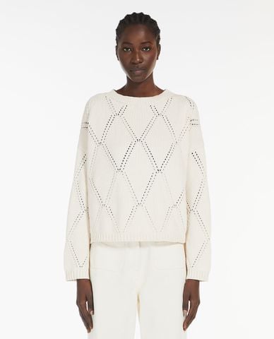  WEEKEND MAX MARA - Áo sweater nữ tay dài cổ tròn Abbozzi 