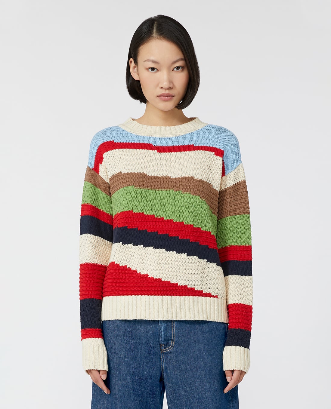 WEEKEND MAX MARA - Áo sweater nữ cổ tròn tay dài Polo