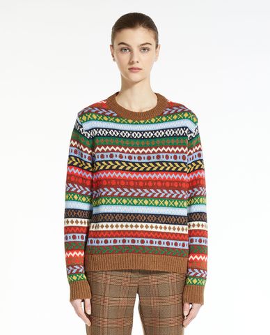  WEEKEND MAX MARA - Áo sweater nữ tay dài cổ tròn Edicola 