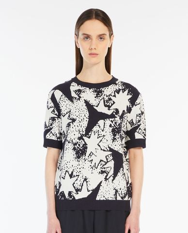  WEEKEND MAX MARA - Áo thun nữ cổ tròn tay ngắn phom ôm Austin 