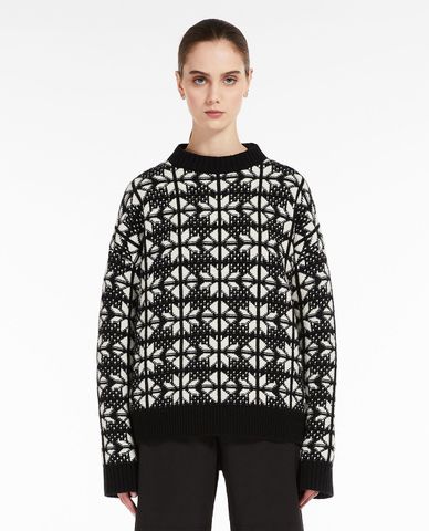  WEEKEND MAX MARA - Áo sweater nữ tay dài cổ tròn Golden 