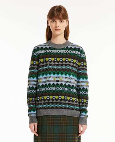  WEEKEND MAX MARA - Áo sweater nữ cổ tròn tay dài Opaco 