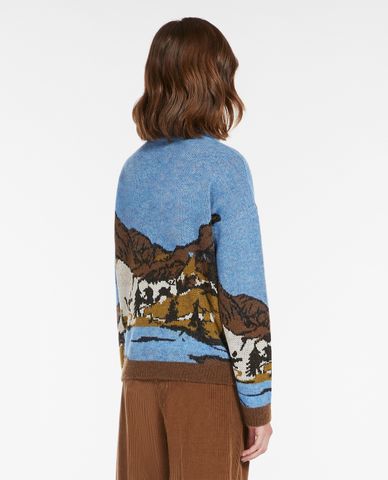  WEEKEND MAX MARA - Áo sweater nữ cổ tròn tay dài Gang 