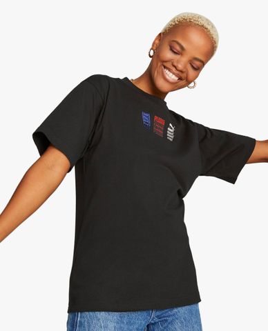  PUMA - Áo thun nữ cổ tròn tay ngắn Classics Gen 