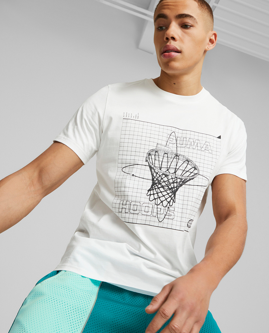 PUMA - Áo thun nam cổ tròn tay ngắn Clear Out