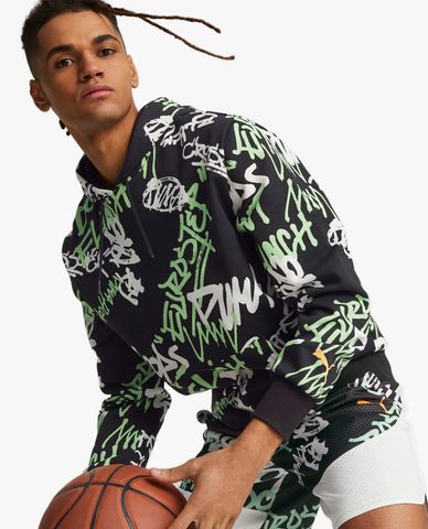  PUMA - Áo hoodie nam tay dài Freestyle Booster Basketball 