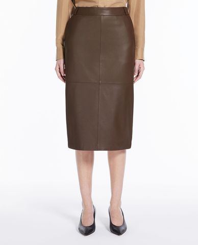  WEEKEND MAX MARA - Chân váy bút chì da phom midi Stadio 