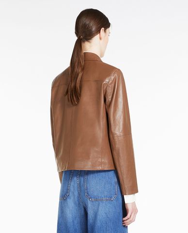  WEEKEND MAX MARA - Áo khoác da nữ cổ bẻ tay dài Adda 