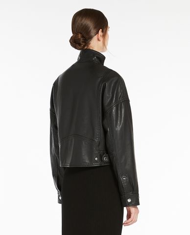  WEEKEND MAX MARA - Áo khoác da nữ cổ cao tay dài Angel 