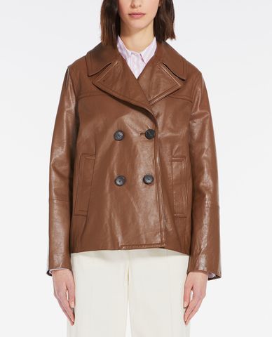  WEEKEND MAX MARA - Áo khoác da nữ phom suông Cosa 