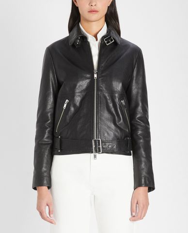  WEEKEND MAX MARA - Áo khoác nữ cổ bẻ phối zip Nappa Leather 