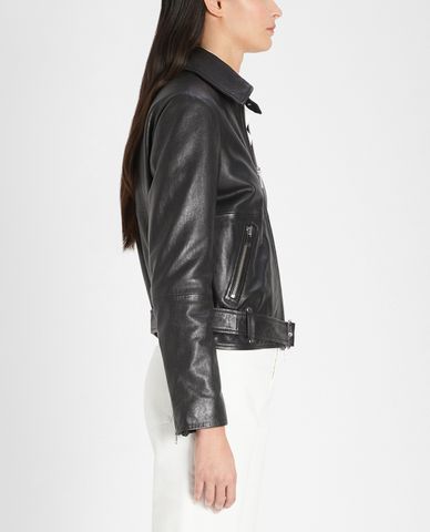  WEEKEND MAX MARA - Áo khoác nữ cổ bẻ phối zip Nappa Leather 