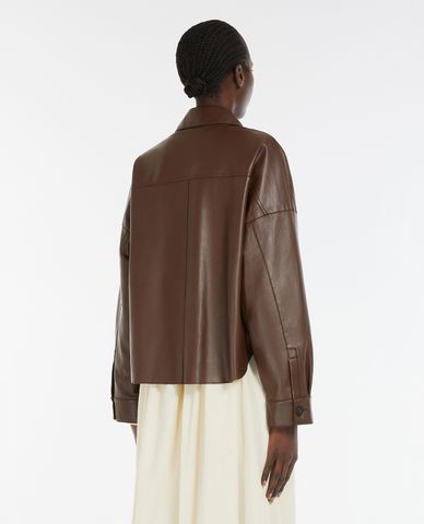  WEEKEND MAX MARA - Áo khoác da nữ cổ bẻ tay dài Buono 