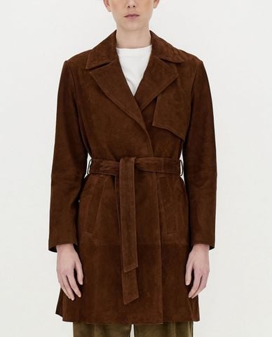  WEEKEND MAX MARA - Áo blazer nữ cổ bẻ phối thắt lưng thời trang 