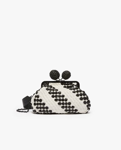  WEEKEND MAX MARA - Clutch cầm tay nữ hoạ tiết chấm bi Unica 