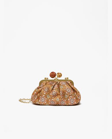  WEEKEND MAX MARA - Clutch nữ phom hình oval Jacquard Pasticcino Treasure 