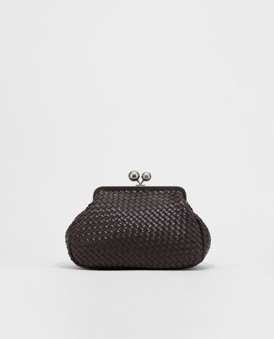  WEEKEND MAX MARA - Clutch nữ khóa tròn Woven Pasticcino 