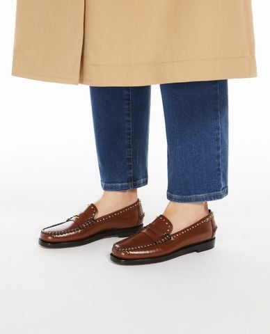  WEEKEND MAX MARA - Giày lười nữ đế thấp mũi tròn Weekendan 