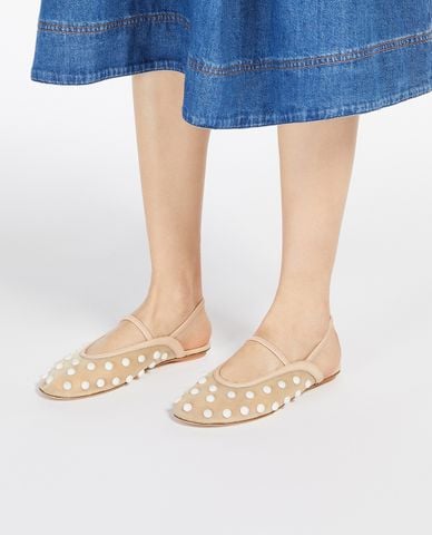  WEEKEND MAX MARA - Giày sandals nữ đế bệt mũi tròn Sonni 
